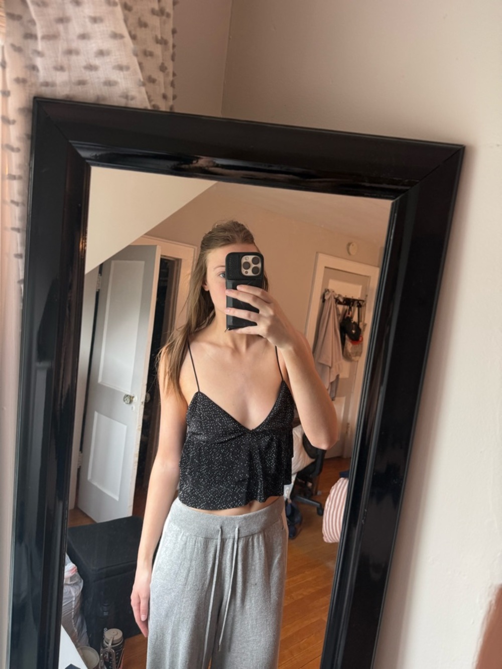 Dress Forum black and white polkadot tank